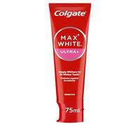 Colgate Max White Ultra+ Sensitive Toothpaste 75ml, Helps Reduce Deep Stains, Contains ActiveShine Technology for Enamel Surface, Helps with Sensitivity