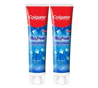 Colgate Maxfresh Breath Freshner Oral Care Toothpaste, 300G Saver Pack (150G X 2), Peppermint Ice, Blue Gel Paste With Menthol & Cooling Crystals For