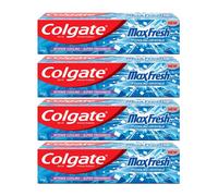 Colgate MaxFresh Breath Freshner Toothpaste, 600g (150g x 4), Peppermint Ice, Blue Gel Paste with Menthol, Cooling crystals for bad breath control