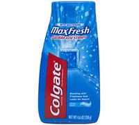 Colgate MaxFresh Fluoride Toothpaste with Mini Breath Strips, Whitening, Cool Mint 4. 6 oz (Pack of 7)
