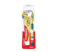 Colgate Minion Toothbrush for Kids Extra Soft with Tongue Cleaner 1 Piece and Minion Toothpaste 40g