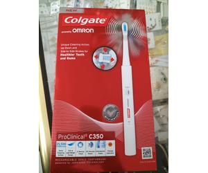 COLGATE OMRON PRECLINICAL C350 ELECTRIC TOOTHBRUSH UNIQUE CLEANING ACTION, NEW.