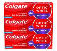 Colgate Optic White Purple Toothpaste for Teeth Whitening Teeth Whitening Toothpaste with Fluoride Helps Remove Surface Stains and Polishes Tee