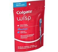 Colgate Optic White Wisp Disposable Mini Toothbrush, Cool Mint - 24 Count