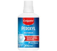 Colgate Peroxyl Antiseptic Mint Flavour 300ml Mouthwash, Relieves Mino