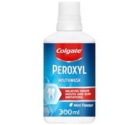 Colgate Peroxyl Antiseptic Mint Flavour 300ml Mouthwash, Relieves Minor Mouth and Gum Irritations, (Pack of 1)