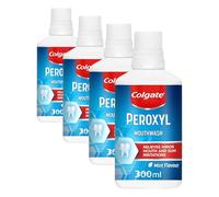 Colgate Peroxyl Antiseptic Mint Flavour 300ml Mouthwash, Relieves Minor Mouth and Gum Irritations, (Pack of 4)