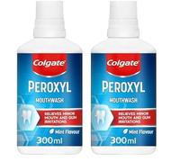 Colgate Peroxyl Antiseptic Mint Flavour 300ml Mouthwash, Relieves Minor Mouth and Gum Irritations, Pack of 2
