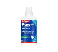 Colgate Peroxyl Medicated Alcohol Free Mouthwash 300 ml, Oral Irritation Relief, Mint Flavour, Pack of 1
