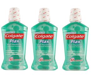 Colgate Plax Multi-protection Antibacerial Soft Mint Mouthwash 500ml / X3