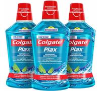 Colgate Plax Peppermint Mouthwash 500ml (Pack of 3) | Alcohol-Free, Antibacterial, 24/7 Bad Breath Control, 10x Longer Cooling, Oral Rinse