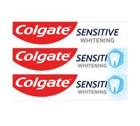 Colgate Sensitive Teeth Whitening Toothpaste with Sensifoam for Deep Clean and Enamel Protection 3 x 50ml | Sensitivity Relief Toothpaste for Fresh Breath, Strong Teeth & Gums | Dentist Recommended
