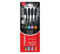 Colgate Slim Soft Charcoal Toothbrush (Buy 2 Get 2 Free) - 4 Pcs