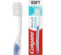 Colgate Slim Soft Deep Clean Manual Toothbrush, Soft Bristle Toothbrush, 3X Better Plaque Removal*, deep Cleans Along gumline and in Narrow Spaces, Slim Head and Flexible Neck, clinically Proven x 12