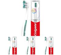 Colgate Total Active Prevention Foaming Clean Toothbrush, Active Prevention, Rapid Foaming Action, High-Density Bristles, Reaches Hard-to-Clean Places, Recyclable Packaging (Pack of 4)