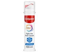 Colgate Total Active Prevention Teeth Whitening Toothpaste 100ml Pump | fights root causes* of many oral health problems³ | 24h antibacterial¹ prote