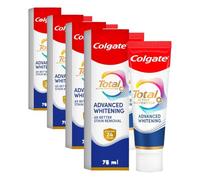Colgate Total Advanced Whitening Toothpaste (Size) | Teeth whitening Toothpaste | Superior Surface Stain Removal* | Superior 24 Hour Bacterial Defence** (Pack of 4)
