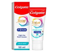 Colgate Total Kids 7-12 Years Mild Mint Toothpaste 50ml - for new Permanent Teeth - Fights Root Causes² of Many Oral Health Problems - Sugar Acid Pro