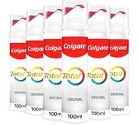Colgate Total Original Toothpaste Pump, 6 x 100 ml - Stronger 24-Hour Bacterial Defence* - Unique Dual zinc Antibacterial Technology - 8 Benefits for