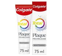Colgate Total Plaque Pro-Release Whitening Toothpaste 75ml, dental plaque remover toothpaste, neutralises the harmful effect of bacterial plaque, dissolves and lifts away gum-harming plaque
