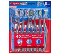Colgate Total Plus Whitening with 360 Polishing Cups Medium Toothbrush 8 Count