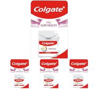 Colgate Total Pro Gum Health Interdental Floss 25m - Waxed Tooth Floss - Improves Gum Health - Helps Reduce Gum Problems - Helps Reduce Tooth Decay - Removes Plaque Between Teeth and Gums (Pack of 4)