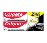 Colgate Total Whitening + Charcoal Toothpaste 10 Benefits Including Sensitivity Relief and Teeth Whitening Toothpaste 4.8 oz Tube 2 Pack