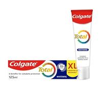 Colgate Total Whitening Toothpaste 125 ml - Fluoride Toothpaste - Whiter Teeth - Stronger 24-Hour Bacterial Defence* - Unique Dual zinc Antibacterial Technology - Clinically Proven