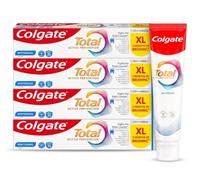 Colgate Total Whitening Toothpaste 125ml, (Pack of 4) | Fights root causes* of many oral health problems³, 24h antibacterial¹ protection with clinically proven patented² technology