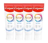 Colgate Total Whitening Toothpaste 4x100ml | stronger 24-hour bacterial defence* | long-lasting active protection* | effectively removes surface stains | 8 benefits for complete protection