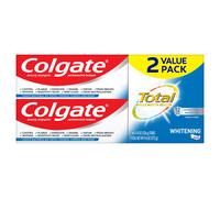 Colgate Total Whitening Toothpaste with Stannous Fluoride and Zinc Sensitivity Relief and Cavity Protection Mint 4.8 Oz (Pack of 2)
