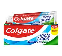 Colgate Triple Action Toothpaste, Pack of 2 x 75 ml, Fluoride Toothpaste, Anticaries Toothpaste, Helps to Keep Teeth White, Freshens Breath, for The Whole Family