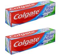 Colgate Triple Action Toothpaste Original Mint (100ml x 2) - 2 Pack - Cavity Protection, Whiter Teeth, Fresh Breath - Daily Fluoride Toothpaste for Complete Oral Care