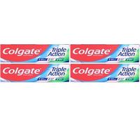 Colgate Triple Action Toothpaste Original Mint (100ml x 4) - 4 Pack Bundle - Cavity Protection, Whiter Teeth, Fresh Breath - Daily Fluoride Toothpaste for Complete Oral Care