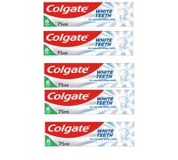 Colgate White Teeth Toothpaste 75ml Each (5 PACK) Natural Whitening Fresh Smile