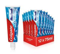 Colgate Zahnpasta Max Fresh Cooling Crystal, 12 x 75 ml - Zahncreme mit überraschendem Frischegefühl, hält die Zähne weiß