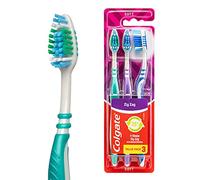 Colgate Zig Zag Manual Toothbrush, Value 3 Pack, Soft Bristles, Interdental Reach