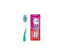 Colgate Zig Zag Medium Toothbrush Pack of 3, Multi Angle Cross Bristles with Flexible Neck for Gum Comfort