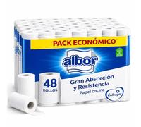 Colhogar Albor 48 Rolls - Kitchen Paper - Paper Towel Rolls for Kitchen - Ideal for The Simple Tasks of Every Day - 24 x 2