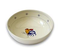Colì Majolica Bowl Large Bowl in Terracotta Enamelled Rooster 35 cm