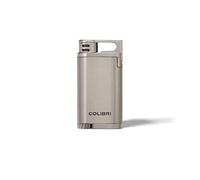 Colibri Belmont Single Jet Lighter - Windproof And Refillable Butane Gas Lighter - Large Flame Adjuster Wheel - Easy Read Fuel Window - Metal Body - Stylish Gift Box - Safely Shipped Without Gas