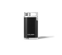 Colibri Belmont Single Jet Lighter - Windproof And Refillable Butane Gas Lighter - Large Flame Adjuster Wheel - Easy Read Fuel Window - Metal Body - Stylish Gift Box - Safely Shipped Without Gas
