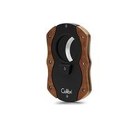 Colibri Cut | Double Guillotine Cigar Cutter| Black with Dark Wood Accents |Spring Loaded Release|Up-to 62 Ring Gauge Cigars| Ergonomic Design | Includes Gift-Box