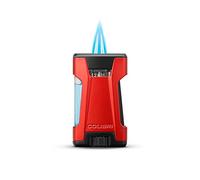 Colibri Rebel Jet Lighter - Double Flame Windproof Lighter - Butane Gas Refillable (for Safety Not Included) - Large Flame Adjuster Wheel - Large Fuel Tank - Easy Read Fuel Window - Elegant Gift Box