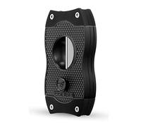 Colibri V-Cut Cigar Cutter - Diamond Cut Pattern - Deep 7mm V-Cut - Suitable for Up-to 60+ Ring Gauge Cigars - Spring Loaded Release - Ergonomic Design - Ideal Gift