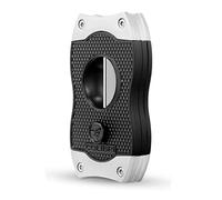 Colibri V-Cut Cigar Cutter - Diamond Cut Pattern - Deep 7mm V-Cut - Suitable for Up-to 60+ Ring Gauge Cigars - Spring Loaded Release - Ergonomic Design - Gift Box