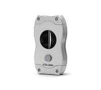 Colibri V-Cut Cigar Cutter| Grey Carbon Fibre Print |Spring Loaded Release | Deep 7mm V Cut | Up-to 60+ Ring Gauge Cigars | Ergonomic Design