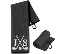 Colifolu Personalised Golf Towel,Embroidered Golf Towels for Golf Bags with Clip, Custom Golf Towel Gifts for Men Women 60cmx40cm