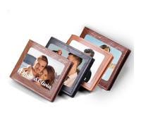 Colifolu Personalized Leather Wallet with Photos Custom Wallets for Men Design Your Own Name Picture Soft High Capacity Wallet for Men Husband Bf Dad Son Uncle Friend, Printing-Long Pictures