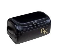 Colifolu Personalized Toiletry Bag Men,Custom Engraved Travel Bags,Leather Custom Name/Initials Gift for Groomsmen, Best Man, Father's Day, Wedding, Birthday, Him (Black,Style 8)